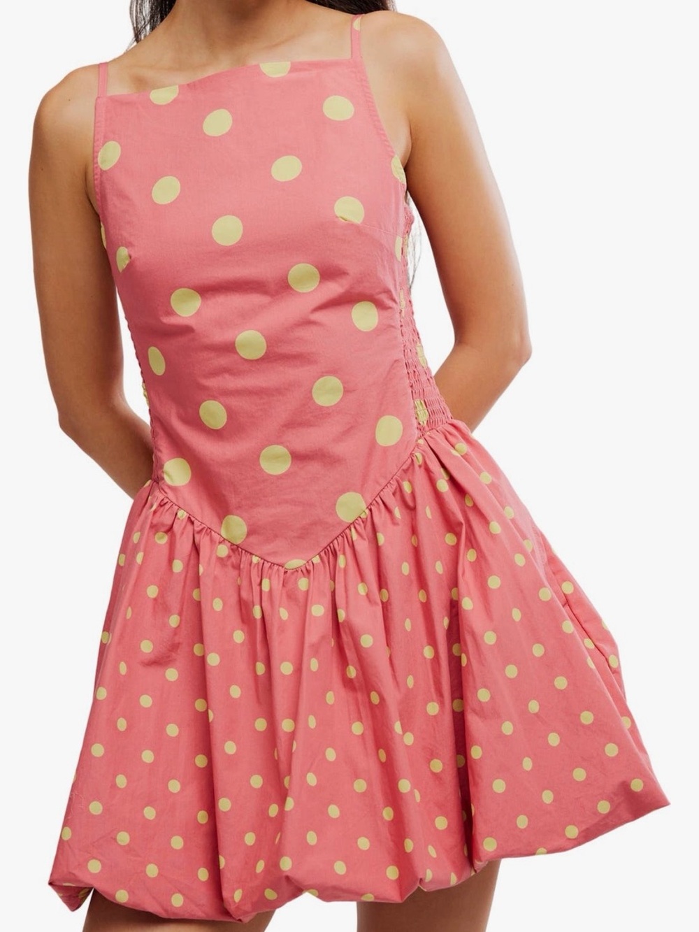 NWT Free People Misty Polka Dot Bubble Hem Minidress - Picture 5 of 11